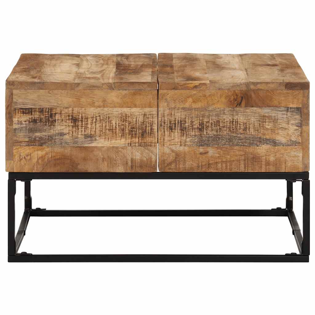Tavolino da Salotto 68x68x41 cm in Legno di Mango Grezzo | homemem39