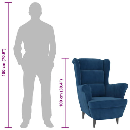 Poltrona Blu in Velluto