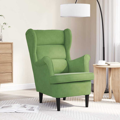 Poltrona Verde Chiaro in Velluto - homemem39