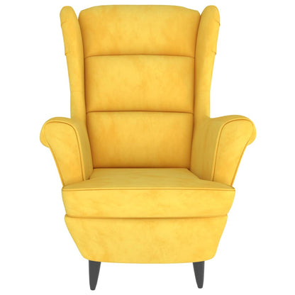 Poltrona Giallo Senape in Velluto - homemem39