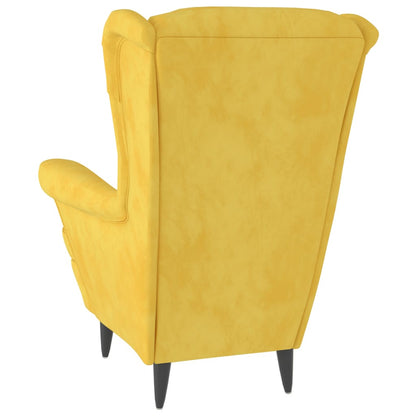 Poltrona Giallo Senape in Velluto - homemem39