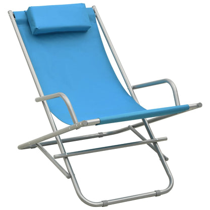Sedie a Dondolo 2 pz in Acciaio Blu | homemem39