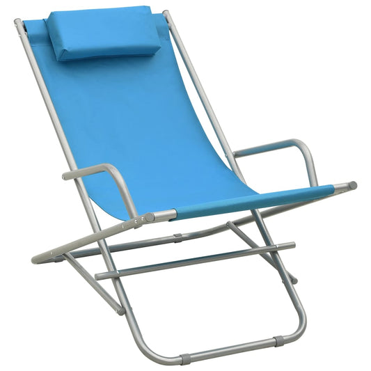 Sedie a Dondolo 2 pz in Acciaio Blu | homemem39