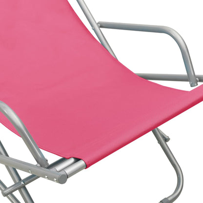 Rocking Chairs 2 pcs in Pink Steel