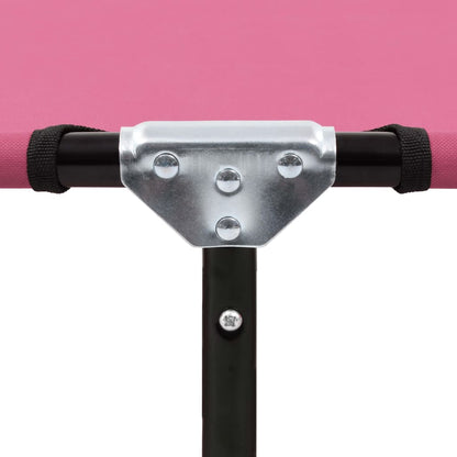 Lettino Prendisole Pieghevole in Acciaio Rosa