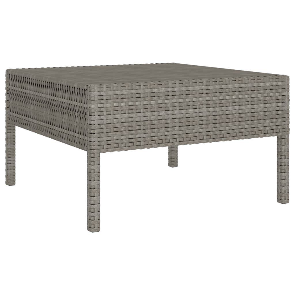 Set Divani da Giardino 3 pz con Cuscini in Polyrattan Grigio | homemem39