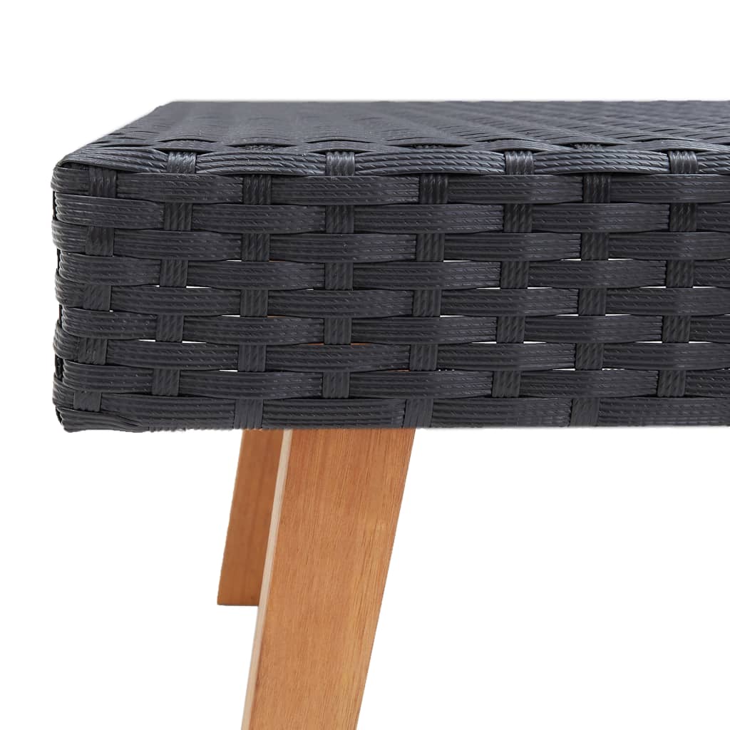 Set Divani da Giardino 3 pz con Cuscini in Polyrattan Nero | homemem39
