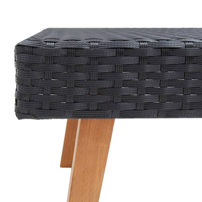 Set Divani da Giardino 3 pz con Cuscini in Polyrattan Nero | homemem39