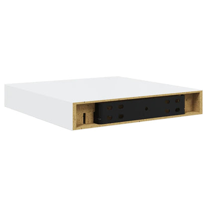 Scaffale a Parete Bianco Lucido 23x23,5x3,8 cm in MDF | homemem39
