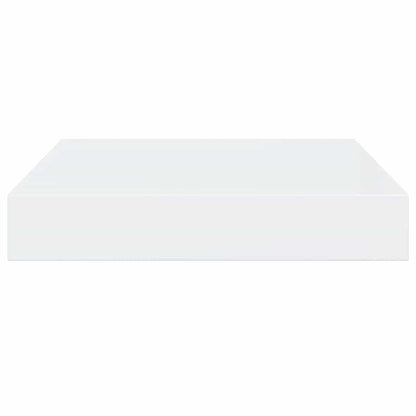 Scaffali a Parete 2 pz Bianco Lucido 23x23,5x3,8 cm in MDF | homemem39