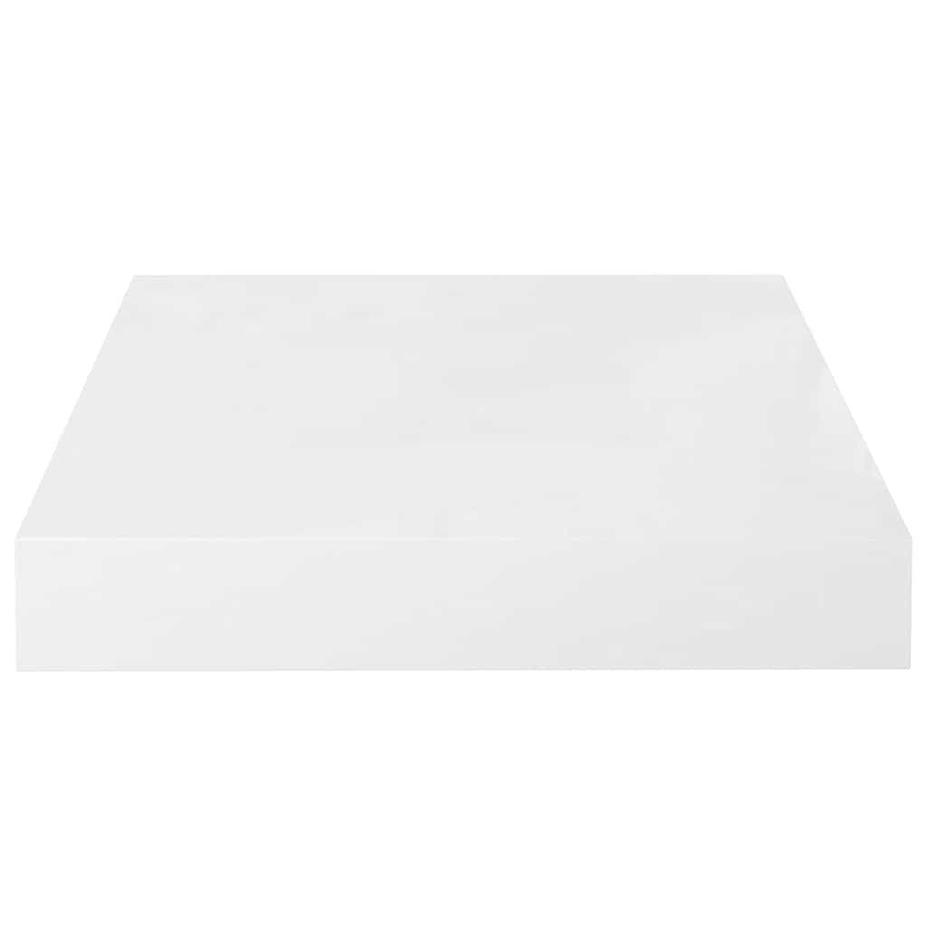 Scaffali a Parete 4 pz Bianco Lucido 23x23,5x3,8 cm in MDF