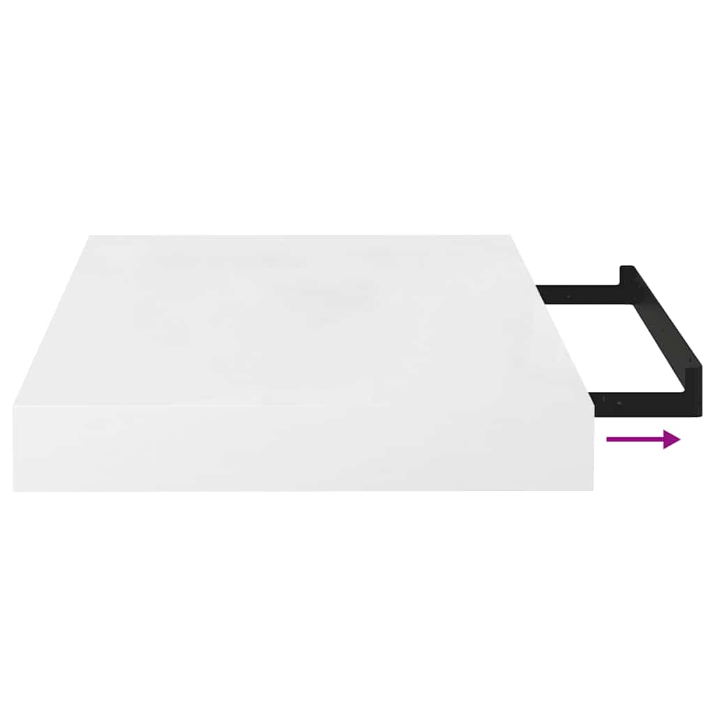 Scaffali a Parete 4 pz Bianco Lucido 40x23,5x3,8 cm in MDF | homemem39