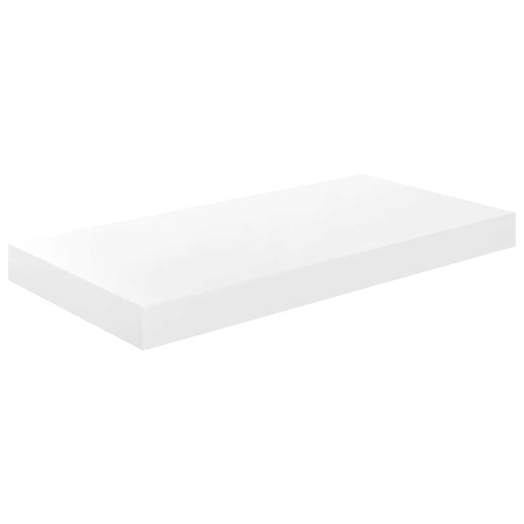 Scaffale a Parete Bianco Lucido 50x23,5x3,8 cm in MDF | homemem39