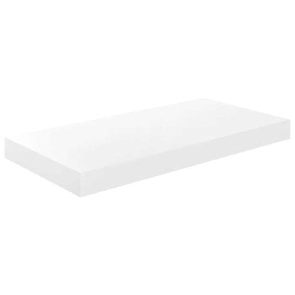 Scaffale a Parete Bianco Lucido 50x23,5x3,8 cm in MDF | homemem39