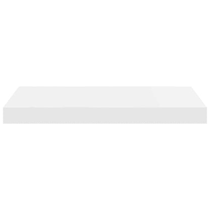 Scaffali a Parete 2 pz Bianco Lucido 50x23,5x3,8 cm in MDF | homemem39