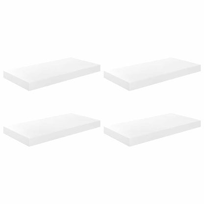 Scaffali a Parete 4 pz Bianco Lucido 50x23,5x3,8 cm in MDF | homemem39