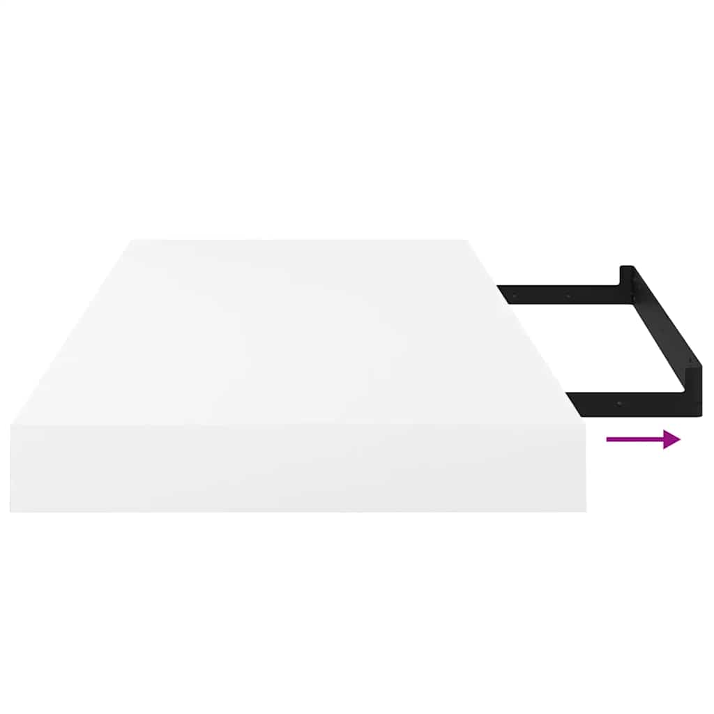 Scaffali a Parete 4 pz Bianco Lucido 50x23,5x3,8 cm in MDF | homemem39