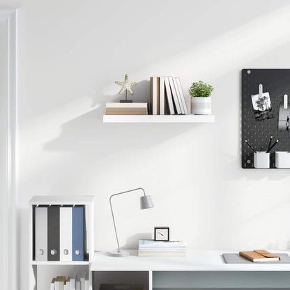 Scaffale a Parete Bianco Lucido 60x23,5x3,8 cm in MDF | homemem39