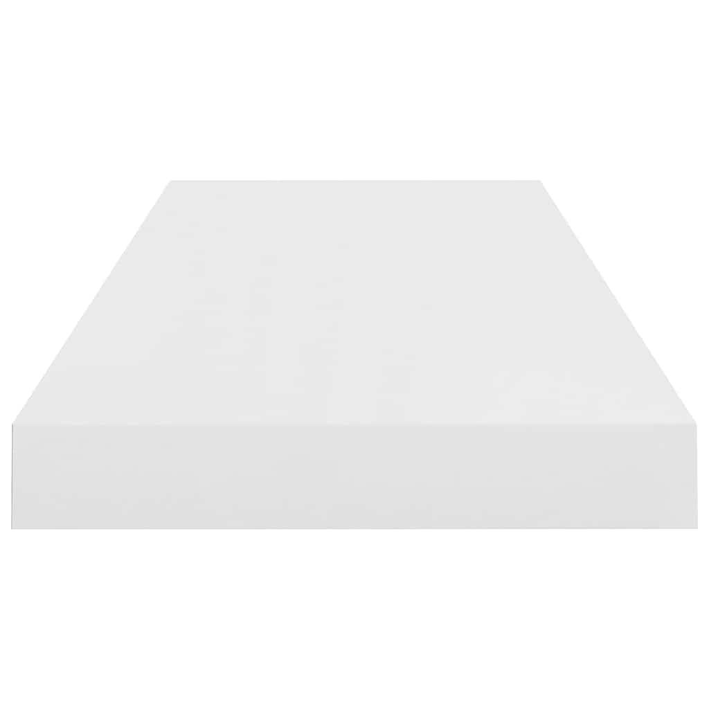 Scaffale a Parete Bianco Lucido 60x23,5x3,8 cm in MDF