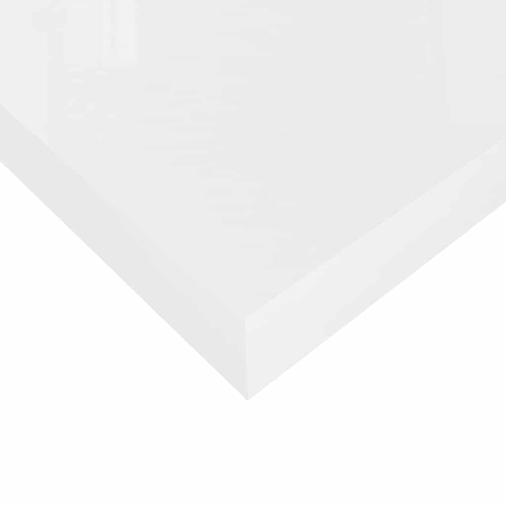 Scaffale a Parete Bianco Lucido 60x23,5x3,8 cm in MDF | homemem39