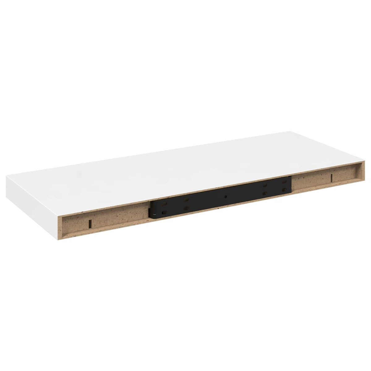 Scaffale a Parete Bianco Lucido 60x23,5x3,8 cm in MDF