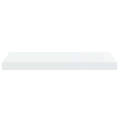 Scaffali a Parete 2 pz Bianco Lucido 60x23,5x3,8 cm in MDF | homemem39