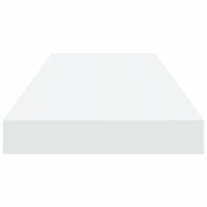 Scaffali a Parete 2 pz Bianco Lucido 60x23,5x3,8 cm in MDF