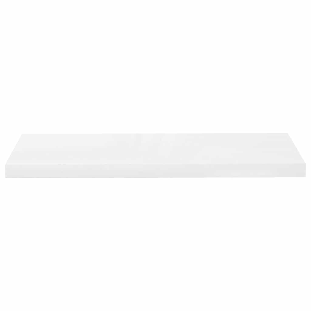 Scaffale a Parete Bianco Lucido 80x23,5x3,8 cm in MDF