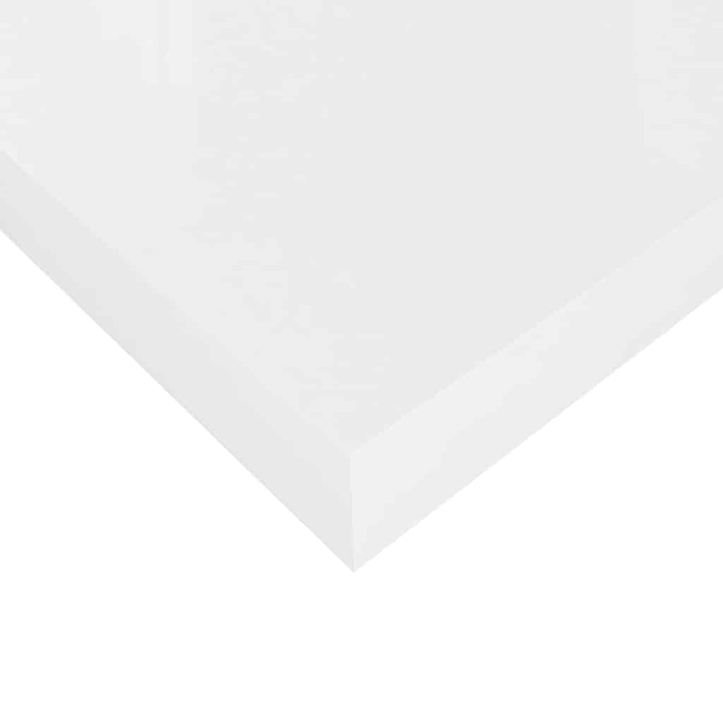 Scaffale a Parete Bianco Lucido 80x23,5x3,8 cm in MDF | homemem39