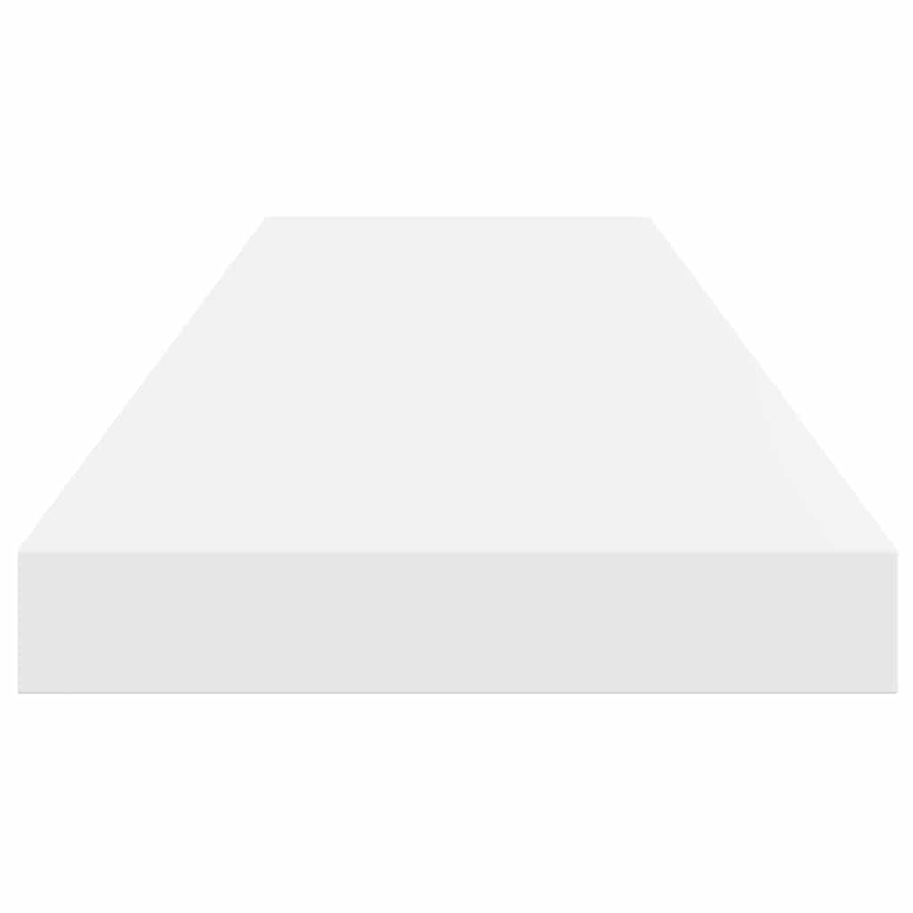 Scaffali a Parete 2 pz Bianco Lucido 80x23,5x3,8 cm in MDF | homemem39
