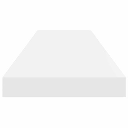 Scaffali a Parete 2 pz Bianco Lucido 80x23,5x3,8 cm in MDF | homemem39