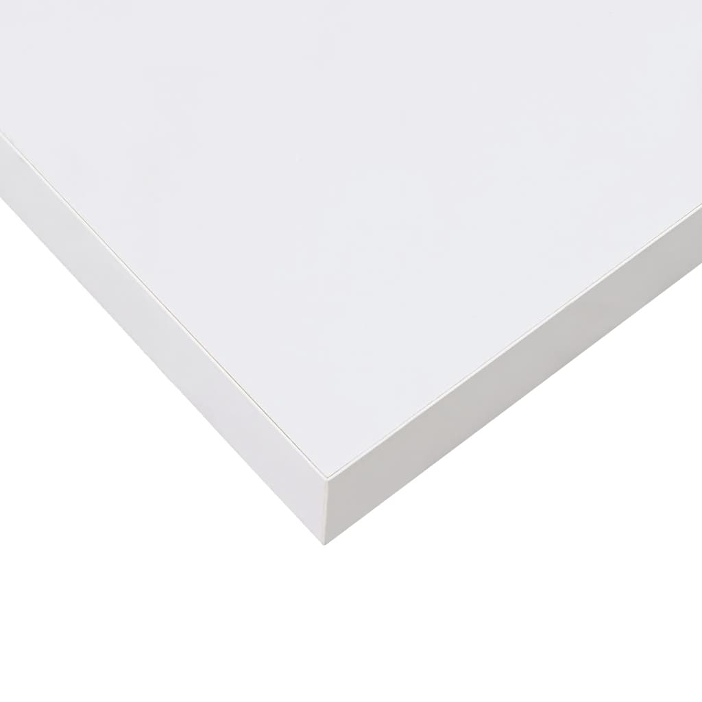 Scaffali a Parete 2 pz Bianco Lucido 80x23,5x3,8 cm in MDF | homemem39
