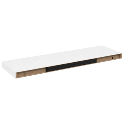 Scaffali a Parete 4 pz Bianco Lucido 80x23,5x3,8 cm in MDF