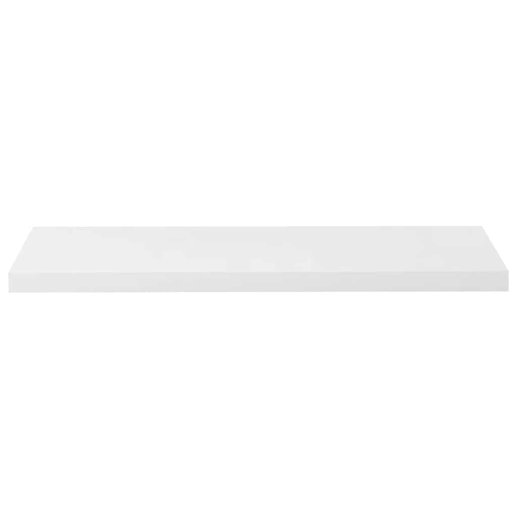 Scaffali a Parete 2 pz Bianco Lucido 90x23,5x3,8 cm in MDF | homemem39