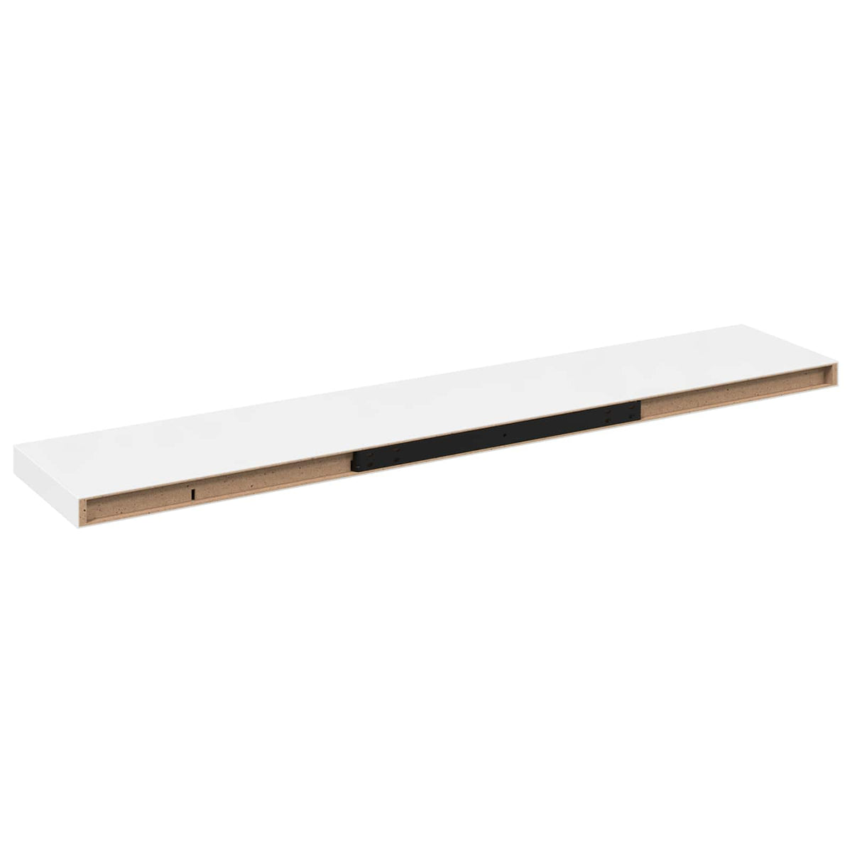 Scaffali a Parete 2 pz Bianco Lucido 120x23,5x3,8 cm in MDF