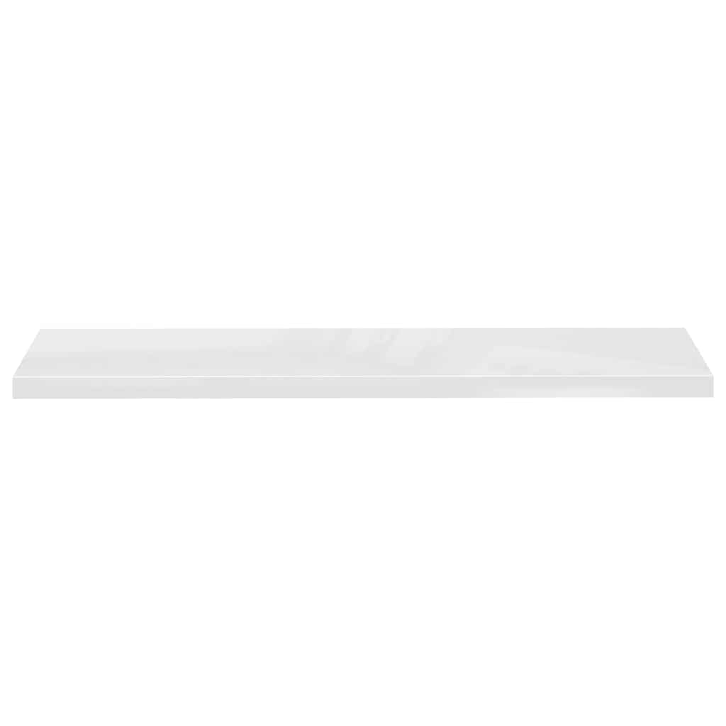 Scaffali a Parete 4 pz Bianco Lucido 120x23,5x3,8 cm in MDF | homemem39