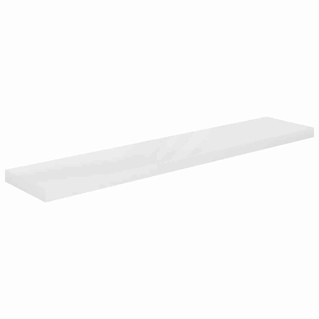 Scaffali a Parete 4 pz Bianco Lucido 120x23,5x3,8 cm in MDF | homemem39