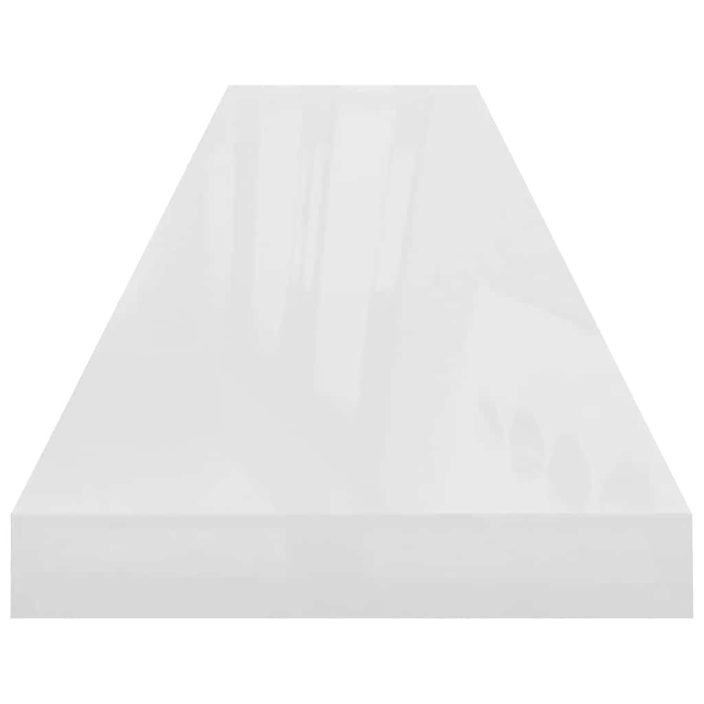 Scaffali a Parete 4 pz Bianco Lucido 120x23,5x3,8 cm in MDF | homemem39