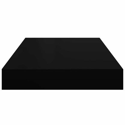 Scaffale a Parete Nero Lucido 40x23,5x3,8 cm in MDF | homemem39
