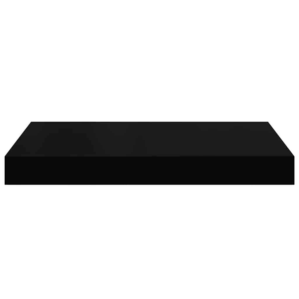 Scaffali a Parete 2 pz Nero Lucido 40x23,5x3,8 cm in MDF | homemem39