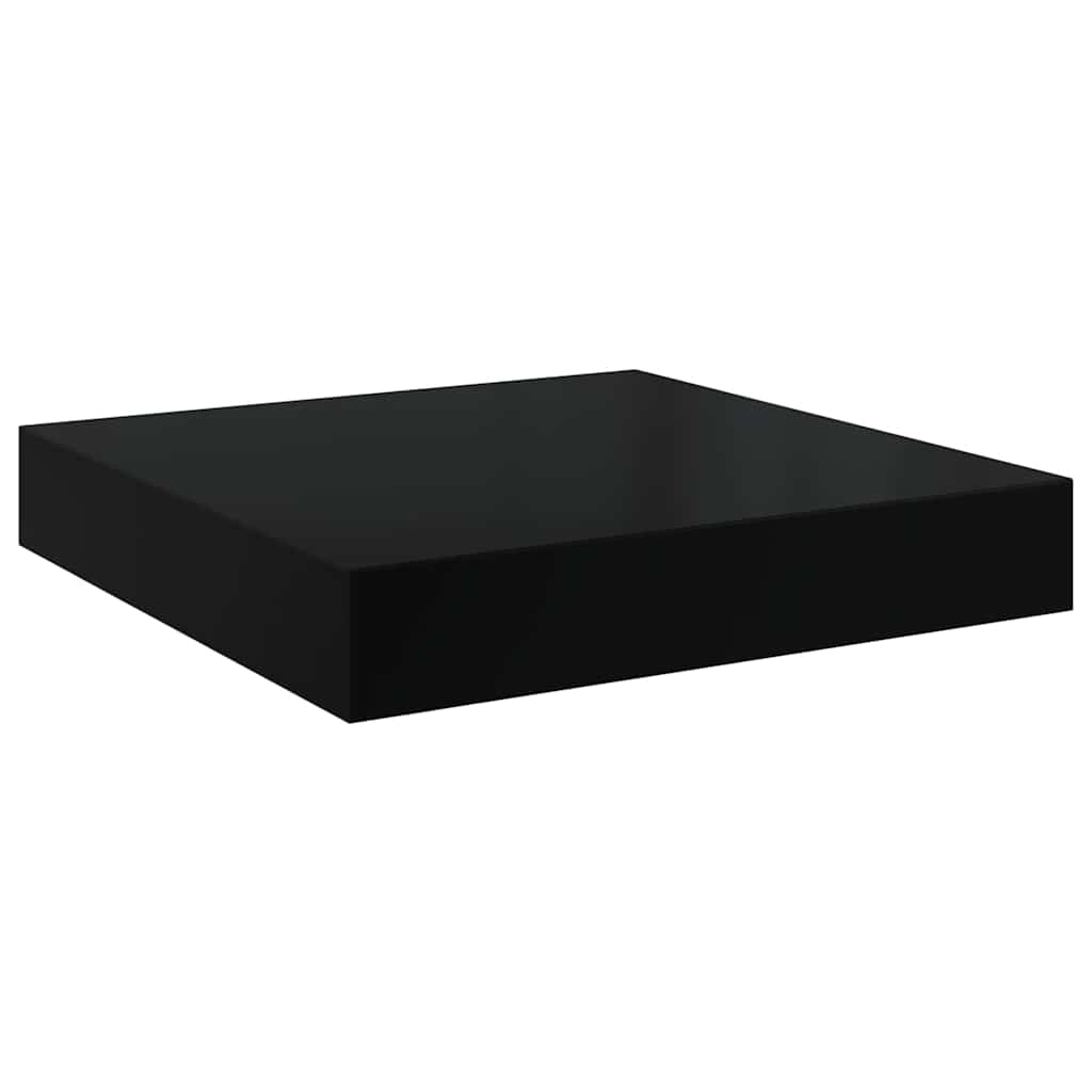 Scaffali a Parete 2 pz Nero Lucido 40x23,5x3,8 cm in MDF | homemem39