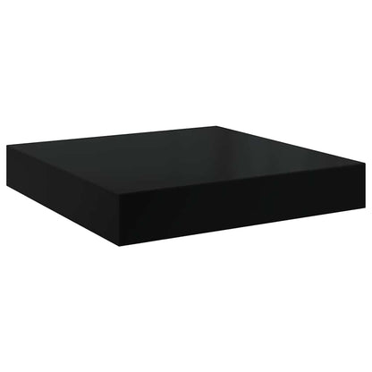 Scaffali a Parete 2 pz Nero Lucido 40x23,5x3,8 cm in MDF | homemem39