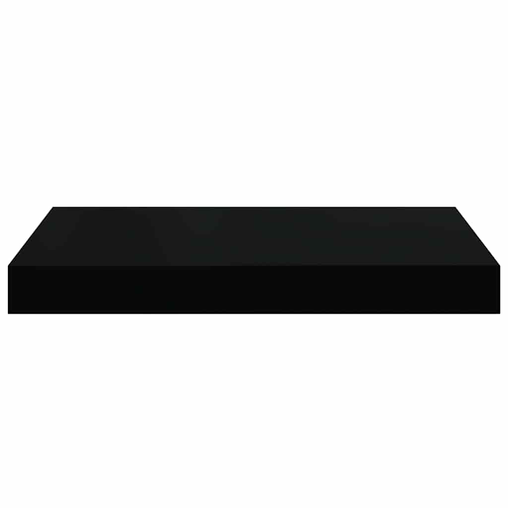 Scaffali a Parete 4 pz Nero Lucido 40x23,5x3,8 cm in MDF