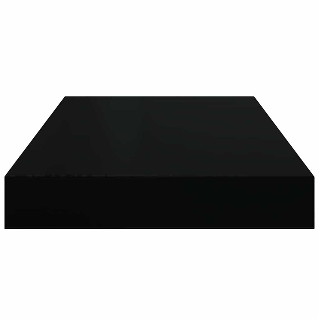 Scaffali a Parete 4 pz Nero Lucido 40x23,5x3,8 cm in MDF