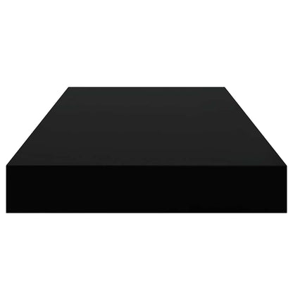 Scaffale a Parete Nero Lucido 50x23,5x3,8 cm in MDF | homemem39