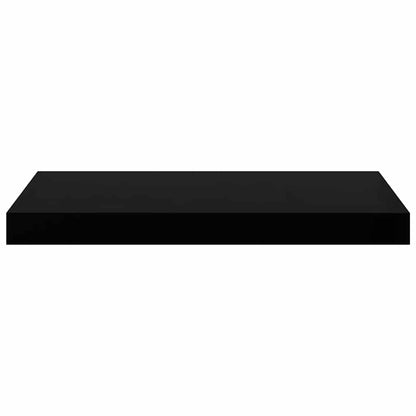 Scaffali a Parete 2 pz Nero Lucido 50x23,5x3,8 cm in MDF | homemem39