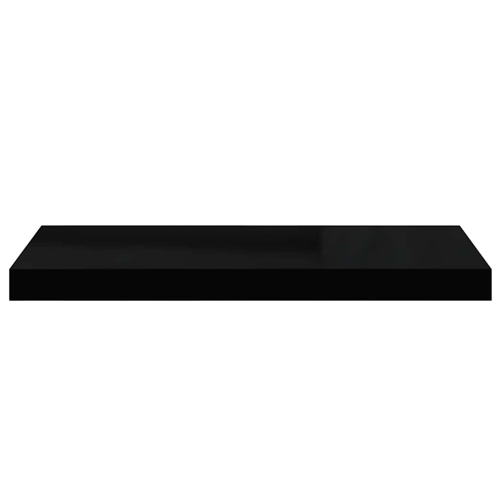Scaffale a Parete Nero Lucido 60x23,5x3,8 cm in MDF | homemem39