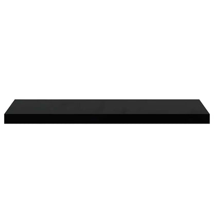 Scaffale a Parete Nero Lucido 80x23,5x3,8 cm in MDF | homemem39