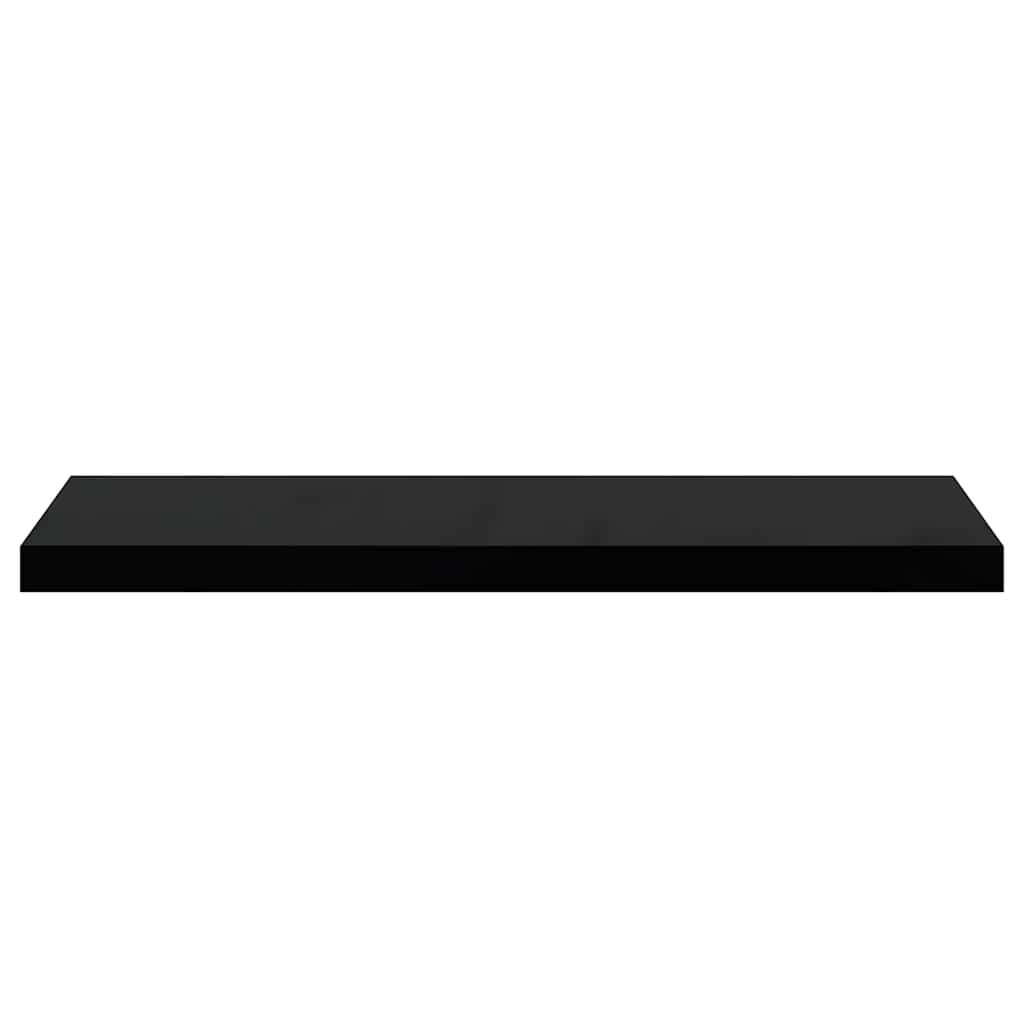 Scaffali a Parete 4 pz Nero Lucido 80x23,5x3,8 cm in MDF | homemem39