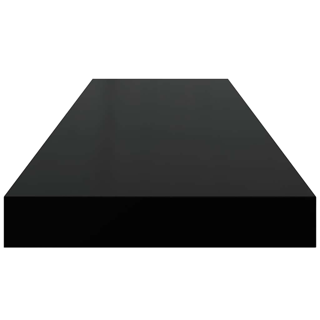 Scaffali a Parete 4 pz Nero Lucido 80x23,5x3,8 cm in MDF | homemem39